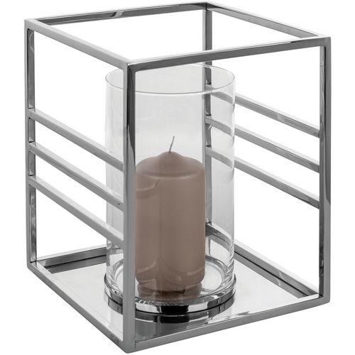 4042911462955 - Windlicht FINK MALIBU silber (silberfarben) H30cm Ø255cm Edelstahl Glas Kerzenhalter Kerzenhalter aus Edelstahl und Glas 4042911462955 - Windlicht FINK MALIBU silber (silberfarben) H30cm Ø255cm Edelstahl Glas Kerzenhalter Kerzenhalter aus Edelstahl und Glas