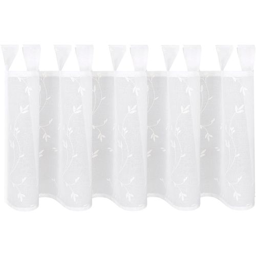 4007863688839 - Scheibengardine Gerdin Gr 1 weiß (sanftes weiß weiß) B145cm H50cm Polyester Gardinen SB-Schlaufenbistro GERDIN 50 cm x 145 cm (H x B)