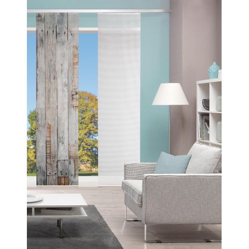 4056751513845 - Schiebegardine VISION LIZZA Gr 1 beige (naturfarben) B60cm H260cm Polyester Gardinen SCHIEBEVORHANG BAMBUS DIGITALDRUCK
