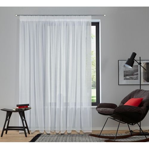 6941446611051 - Gardine MY HOME Dolly Gr 1 grau (hellgrau) B300cm H100cm Polyester Gardinen hellgrau