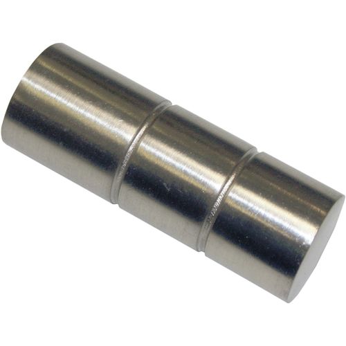4003018363842 - Gardinenstangen-Endstück Zylinder silber (edelstahl optik) Ø19cm Gardinenstangenendstücke Serie Gardinenstange Kira