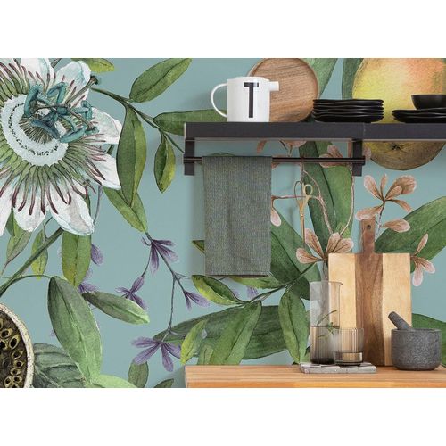 4055065200861 - Fototapete KOMAR Digitaldruck Vlies - Bellezza - Größe 300 x 250 cm bunt (blaugrüngelb) Rollen Vlies Tapeten Wohnzimmer Schlafzimmer