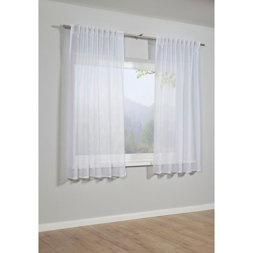 4003018366959 - Gardine Schal mit Gardinenband Ausbrenner Grafik weiß B140cm H175cm Obermaterial 50% Polyester 50% Viskose Gardinen Stoff Ausbrenner Graphic 4003018366959 - Gardine Schal mit Gardinenband Ausbrenner Grafik weiß B140cm H175cm Obermaterial 50% Polyester 50% Viskose Gardinen Stoff Ausbrenner Graphic