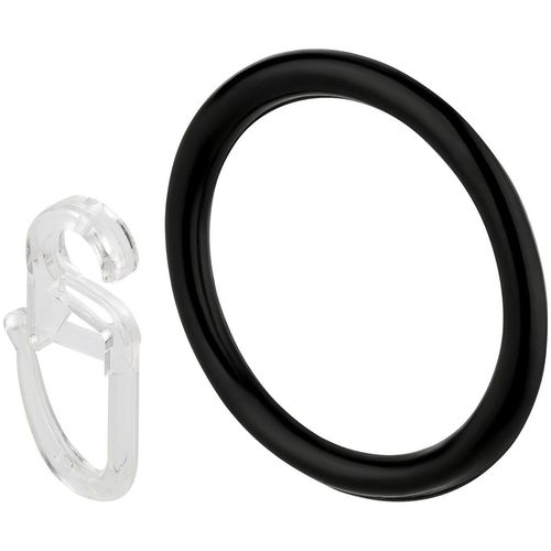 4015161024099 - Gardinenring Elma schwarz 10 Stk Kunststoff Gardinenbefestigungen für Vorhang-Stangen bis Ø 16 mm 4015161024099 - Gardinenring Elma schwarz 10 Stk Kunststoff Gardinenbefestigungen für Vorhang-Stangen bis Ø 16 mm