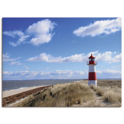 4062144533970 - Wandbild ARTLAND Leuchtturm Sylt Bilder Gr B H 80 cm x 60 cm Leinwandbild Gebäude Querformat 1 St blau Bild Leinwandbild Kunstdrucke Bilder als Alubild Leinwandbild Wandaufkleber oder Poster in versch Größen