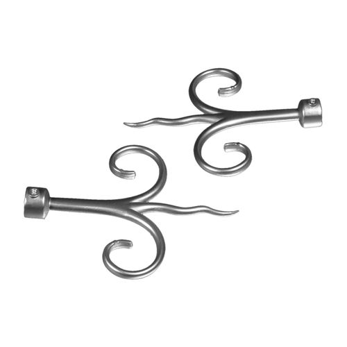 4016318078705 - Gardinenstangen-Endstück Diana Gardinenstangenendstücke Gr 2 St silberfarben (chromfarben matt) Gardinenstangen-Endstücke Gardinenstangenendstücke für Gardinenstangen Ø 16 mm