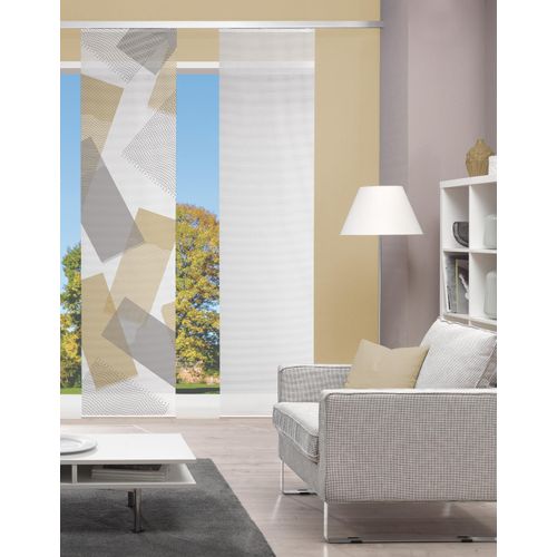 4056751513876 - Schiebegardine VISION NAYAH Gr 1 gold (goldfarben) B60cm H260cm Polyester Gardinen SCHIEBEVORHANG BAMBUS DIGITALDRUCK