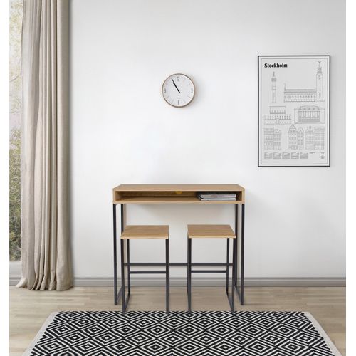 4744448011704 - Konsolentisch Dominic schwarz (eichefarben schwarz) B35cm H65cm T35cm Tische auch als Beistelltisch verwendbar