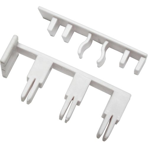 4003018196686 - Gardinenstangen-Endstück mit Ausklinkung 3-läufig Gr 1 weiß 1 1 Stk Gardinenstangenendstücke Serie Flächenvorhang-Technik Atlanta 3-läufig