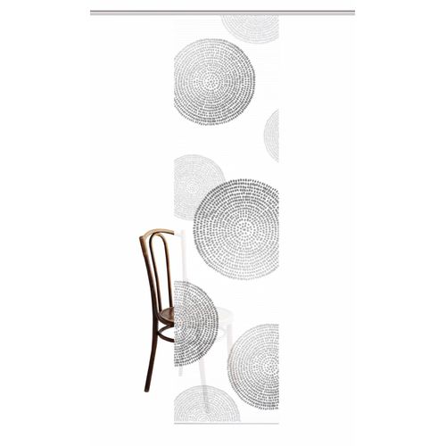 4056751527354 - Schiebegardine HOME IN GREEN GINNY Gr 1 grau B60cm H245cm Polyester Gardinen SET DIGITALDRUCKBAMBUSOPTIK RECYCELT