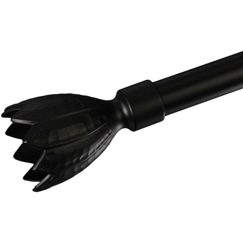 4016318195730 - Gardinenstangen-Endstück Flower Gr 1 schwarz H5cm L81cm Ø2cm Gardinenstangenendstücke für Gardinenstangen Ø 20 mm