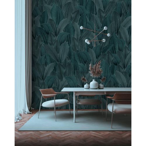 4055065200519 - Fototapete KOMAR Digitaldruck Vlies - Bain de Feuilles - Größe 300 x 250 cm bunt (blaugrün) Rollen Vlies Tapeten Wohnzimmer Schlafzimmer 4055065200519 - Fototapete KOMAR Digitaldruck Vlies - Bain de Feuilles - Größe 300 x 250 cm bunt (blaugrün) Rollen Vlies Tapeten Wohnzimmer Schlafzimmer