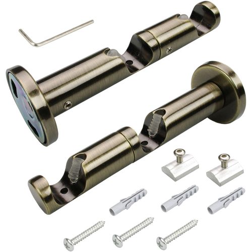 4016318029349 - Kombiträger Gr 1 gold (messingfarben antik) Ø16cm Gardinenstangenhalterungen Innenlaufprofil Ø 16 mm