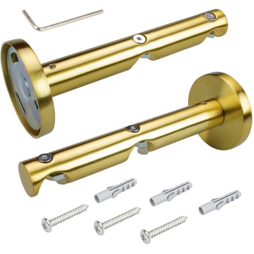 4016318167157 - Deckenträger für Gardinenstangen Gardinenstangenhalterungen Gr Ø 16 cm goldfarben (goldfarben matt) Gardinenstangenhalter Gardinenstangenhalterungen für Gardinenstangen Ø 16 mm