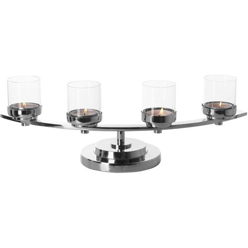 4042911431036 - Adventsleuchter FINK Kerzenhalter DUNJA 4-flammig Kerzenhalter Gr B H T 62 cm x 175 cm x 24 cm silberfarben Windlichter Laternen Teelichthalter mit Glaseinsatz 4-flammig Breite ca 62 cm 4042911431036 - Adventsleuchter FINK Kerzenhalter DUNJA 4-flammig Kerzenhalter Gr B H T 62 cm x 175 cm x 24 cm silberfarben Windlichter Laternen Teelichthalter mit Glaseinsatz 4-flammig Breite ca 62 cm