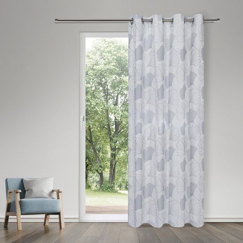 4007863700418 - Vorhang Fabio Gr 1 grau (hellgrau) B140cm H245cm Polyester Gardinen SB-Ösenschal Fabio