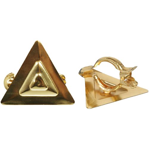 4016318198212 - Dekoklammer »Grafik« Liedeco Gardinen Vorhänge (Packung 2-St) für Gardinen Vorhänge goldfarben