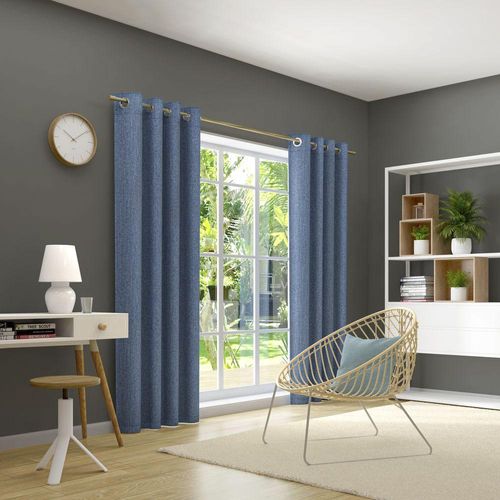 4006470490781 - Vorhang NEUTEX FOR YOU Monza Eco Gardinen Gr 245 cm Ösen 146 cm blau (jeansblau) Ösen Nachhaltig