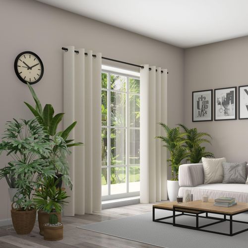 4006470440823 - Vorhang NEUTEX FOR YOU Linessa Gr 1 beige B137cm H245cm Jacquard Polyester Gardinen HxB 245x137 Ösenschal mit Metallösen 4006470440823 - Vorhang NEUTEX FOR YOU Linessa Gr 1 beige B137cm H245cm Jacquard Polyester Gardinen HxB 245x137 Ösenschal mit Metallösen