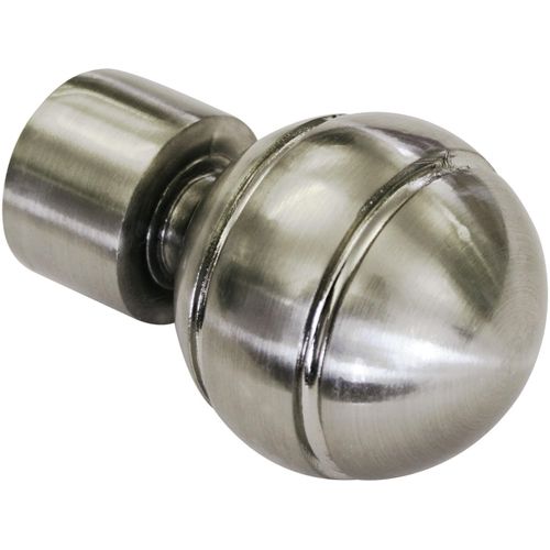 4003018326137 - Gardinenstangen-Endstück Endstück Kugel Gardinenstangenendstücke Gr 2 St silberfarben (edelstahlfarben) Gardinenstangen-Endstück Gardinenstangen-Endstücke Gardinenstangenendstücke Serie Gardinenstangen-Set Ally Ø 19 mm