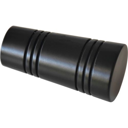 4003018365846 - Gardinenstangen-Endstück Apollo Gardinenstangenendstücke Gr 2 St schwarz (schwarz matt) Gardinenstangen-Endstücke Serie Einzelprogramm Chicago Ø 20 mm