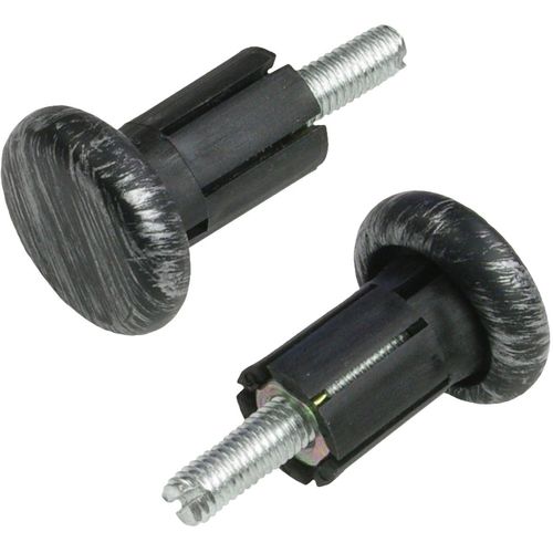 4016318008986 - Gardinenstangen-Endstück Endstück Endknopf Endkappe Esperanca für 16 mm Stangen Gardinenstangenendstücke Gr 2 St silberfarben (silberfarben schwarz) Gardinenstangen-Endstück Gardinenstangen-Endstücke Gardinenstangenendstücke Endstück Endknopf