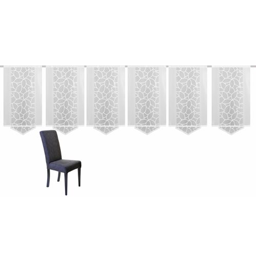 4056751153232 - Schiebegardine HOME WOHNIDEEN JENNA Gr 1 weiß B57cm H125cm Jacquard Polyester Gardinen Schiebevorhang Jacquard Set inkl Befestigungszubehör