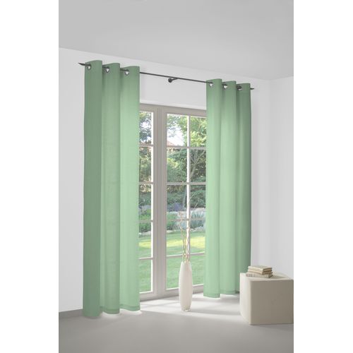 4004567335359 - Vorhang WIRTH Neveres Gr 1 grün (jade) Gardinen 145cm Ösen 135cm Baumwolle B135cm H145cm 4004567335359 - Vorhang WIRTH Neveres Gr 1 grün (jade) Gardinen 145cm Ösen 135cm Baumwolle B135cm H145cm