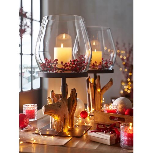 8592453376242 - Windlicht HEINE HOME braun (braun natur) Kerzenhalter H 48cm Höhe 48cm Kerzenhalter Windlicht Geschenkartikel B23cm H48cm T23cm