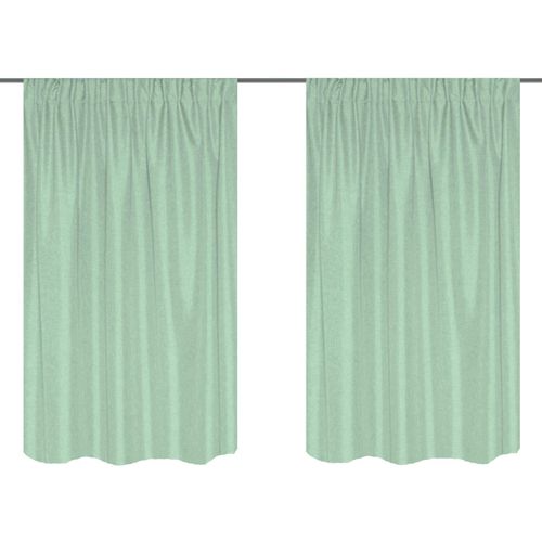 4056751476867 - Vorhang HOME BASICS MAITE Gr 1 grün (mint) B135cm H145cm Polyester Gardinen 4056751476867 - Vorhang HOME BASICS MAITE Gr 1 grün (mint) B135cm H145cm Polyester Gardinen
