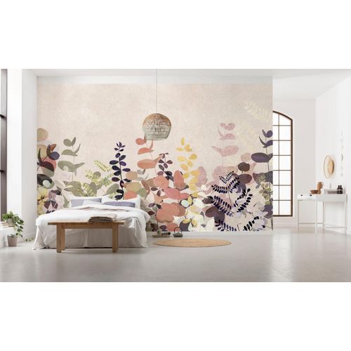 4055065200526 - Fototapete KOMAR Digitaldruck Vlies - Foggy Shrub - Größe 400 x 250 cm blau (pastell) Rollen Vlies Tapeten Wohnzimmer Schlafzimmer