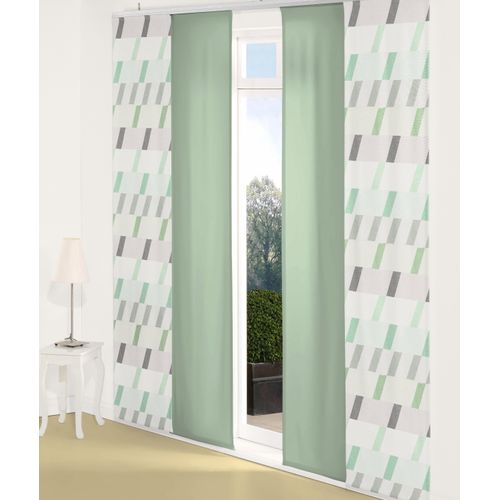 4004567214166 - Schiebegardine WIRTH Bray Gr 1 grün (mint) B60cm H145cm Jacquard Baumwolle Polyester Gardinen 4004567214166 - Schiebegardine WIRTH Bray Gr 1 grün (mint) B60cm H145cm Jacquard Baumwolle Polyester Gardinen