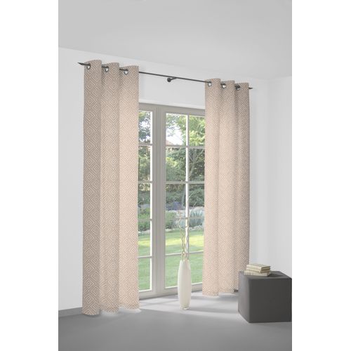 4004567525446 - Vorhang WIRTH Telfort Gr 1 orange (terra) B132cm H145cm Jacquard Baumwolle Polyester Gardinen