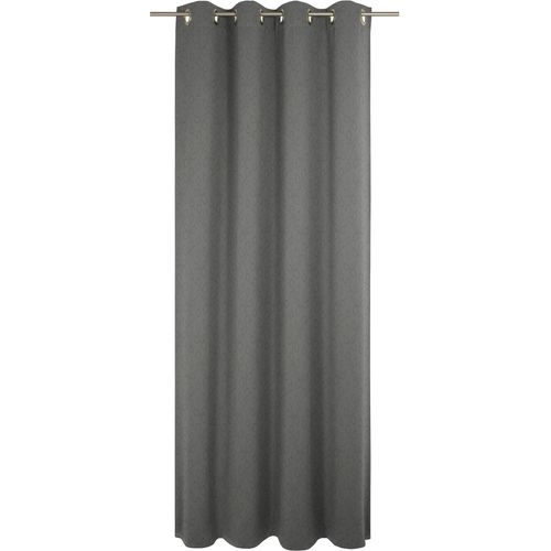 4004567531928 - Vorhang WIRTH Westport Gr 1 grau (dunkelgrau) Gardinen 145cm Ösen 132cm Polyester B132cm H145cm