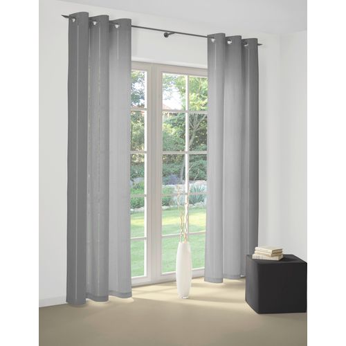 4004567153205 - Vorhang WIRTH Felsted Gr 1 grau Gardinen 150cm Ösen 132cm Polyester B132cm H150cm