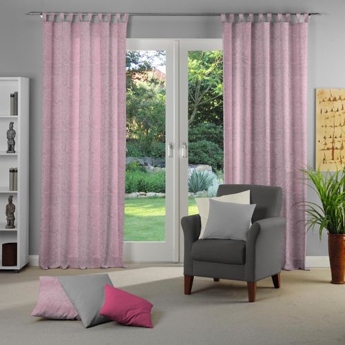 4004567118891 - Vorhang WIRTH Coventry Gardinen Gr 145 cm Schlaufen 135 cm lila Schlaufen Gardine