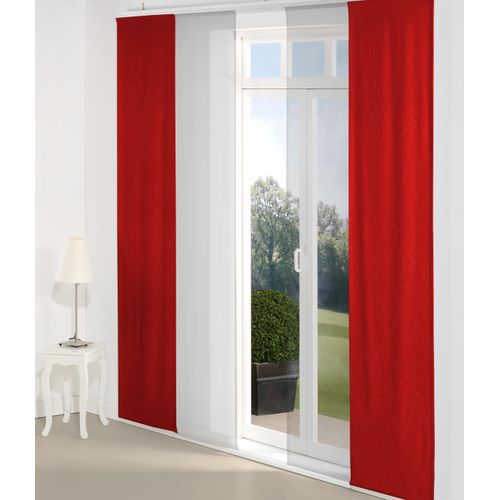 4004567172558 - Schiebegardine WIRTH Lahnstein Gardinen Gr 145 cm Paneelwagen 60 cm rot Schiebegardinen blickdicht Gardine Inkl Montagezubehör 4004567172558 - Schiebegardine WIRTH Lahnstein Gardinen Gr 145 cm Paneelwagen 60 cm rot Schiebegardinen blickdicht Gardine Inkl Montagezubehör