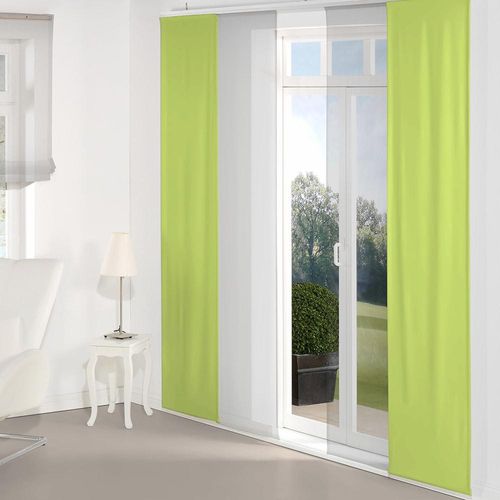 4004567170721 - Schiebegardine WIRTH Dim out Gr 1 grün (limone) B60cm H145cm Polyester Gardinen inkl Beschwerungsstange 4004567170721 - Schiebegardine WIRTH Dim out Gr 1 grün (limone) B60cm H145cm Polyester Gardinen inkl Beschwerungsstange