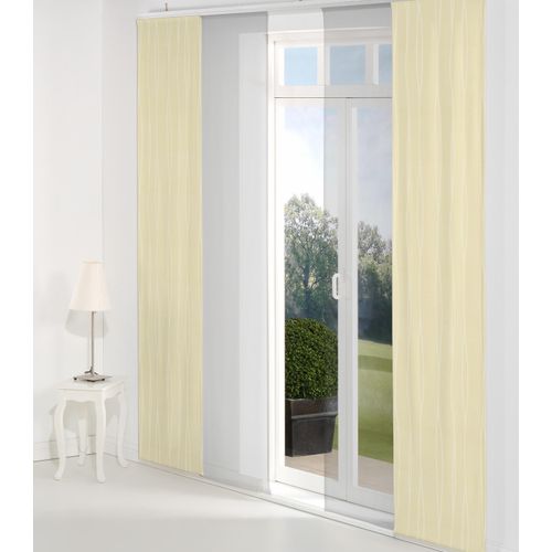 4004567173463 - Schiebegardine WIRTH LANGWASSER Gardinen Gr 145 cm Klettband 60 cm beige Schiebegardinen blickdicht Gardine inkl Beschwerungsstange