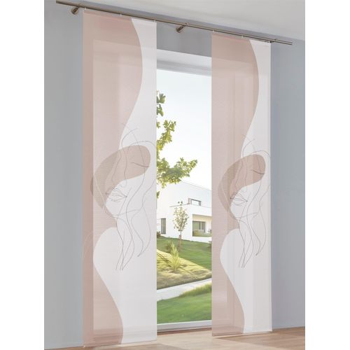 4056751539654 - Schiebegardine HEINE HOME Gr 1 beige (natur) B57cm H145cm Polyester Gardinen