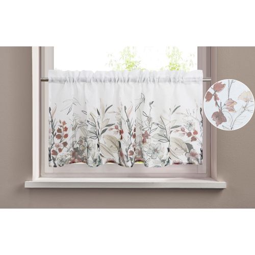 4068222605126 - Scheibengardine HOME AFFAIRE Friesach Gr 1 bunt B90cm H30cm Polyester Gardinen mit Blumenmuster