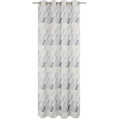 4004567227555 - Vorhang WIRTH Bray Gr 1 grau (hellgrau) Gardinen 145cm Ösen 132cm Baumwolle Polyester B132cm H145cm