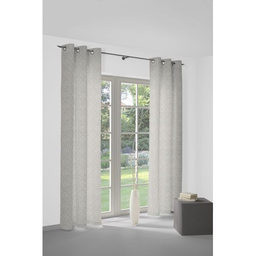 4004567519674 - Vorhang WIRTH Telfort Gr 1 braun B132cm H145cm Jacquard Baumwolle Polyester Gardinen