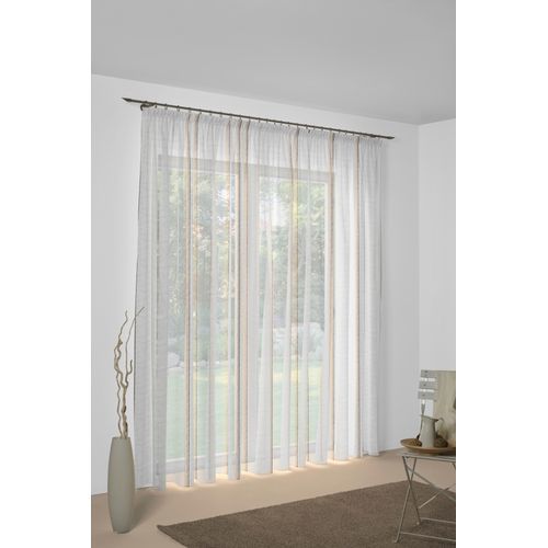 4004567058883 - Vorhang WIRTH Chloé Gardinen Gr 120 cm Faltenband 300 cm braun Gardine Übergardine Fertiggardine Flauschvorhang Gardinenstore Fertigstore Langstore Kräuselband Store