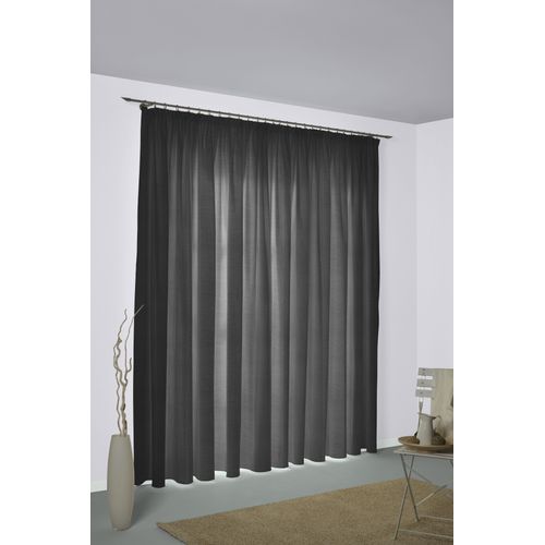 4004567512019 - Vorhang WIRTH Niederau Gr 1 schwarz Gardinen 145cm Smokband 132cm Polyacryl Polyester B132cm H145cm