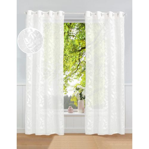 4068222508939 - Gardine Inés Gr 2 weiß (blanc) B130cm H175cm Polyester Gardinen