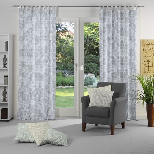 4004567525842 - Vorhang WIRTH Telfort Gr 1 blau B132cm H145cm Jacquard Baumwolle Polyester Gardinen