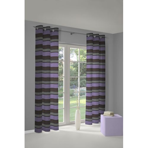 4004567064679 - Vorhang WIRTH Menorca Gr 1 lila Gardinen 145cm Ösen 135cm Polyester Baumwolle B135cm H145cm