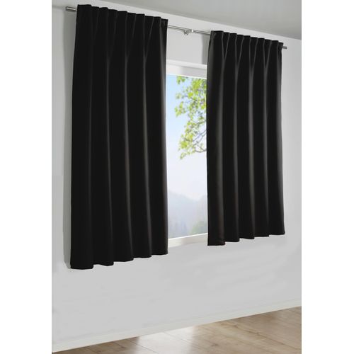 4040976251804 - Gardine SEHLBACH Schal Dimout Uni Gr 1 schwarz B140cm H175cm Polyester Gardinen mit Gardinenband und verdeckten Schlaufen 4040976251804 - Gardine SEHLBACH Schal Dimout Uni Gr 1 schwarz B140cm H175cm Polyester Gardinen mit Gardinenband und verdeckten Schlaufen