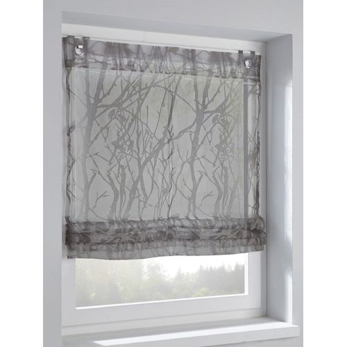 6971583922055 - Raffrollo HEINE HOME Raffrollos Gr 140 cm Für Hakenaufhängung 45 cm grau Raffrollos transparent 6971583922055 - Raffrollo HEINE HOME Raffrollos Gr 140 cm Für Hakenaufhängung 45 cm grau Raffrollos transparent